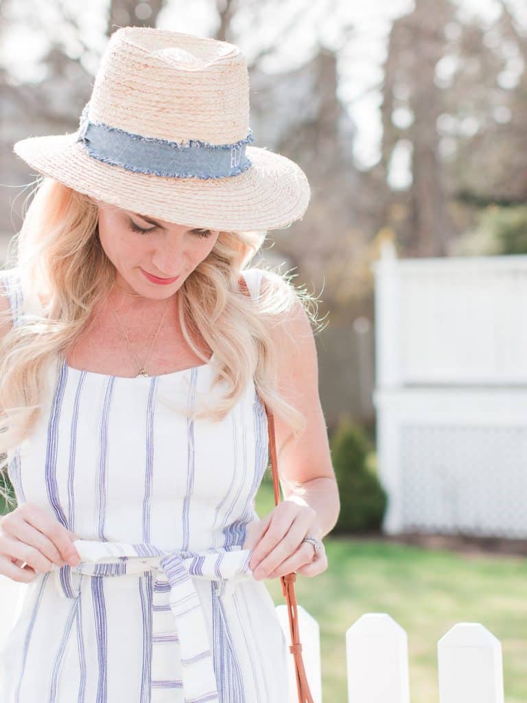 Navy and White Stripe Jumpsuit