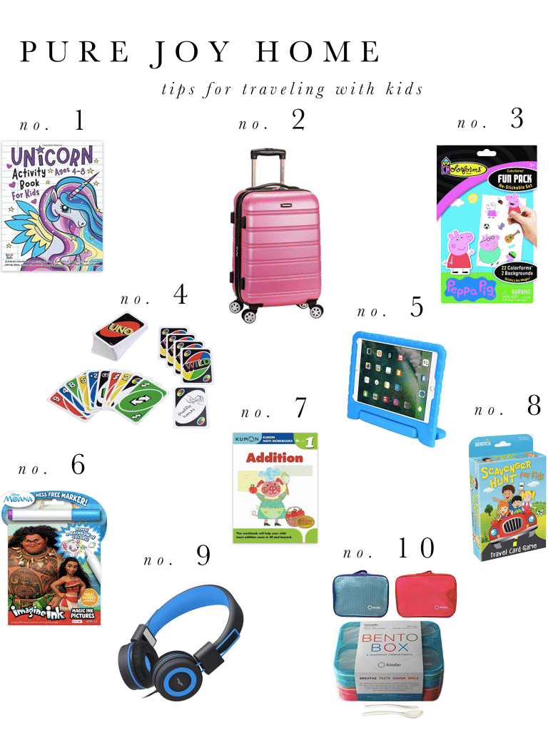TIPS FOR TRAVELING WITH KIDS + AN AMAZON SHOPPING GUIDE